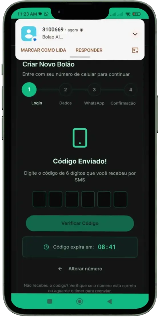 Login via SMS